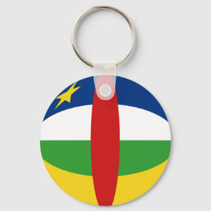Centrafrique Fisheye Flag Sleutelhanger