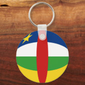 Centrafrique Fisheye Flag Sleutelhanger (Voorkant)