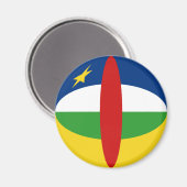 Centrafrique Fisheye Vlagmagneet Magneet (Voorkant / Achterkant)