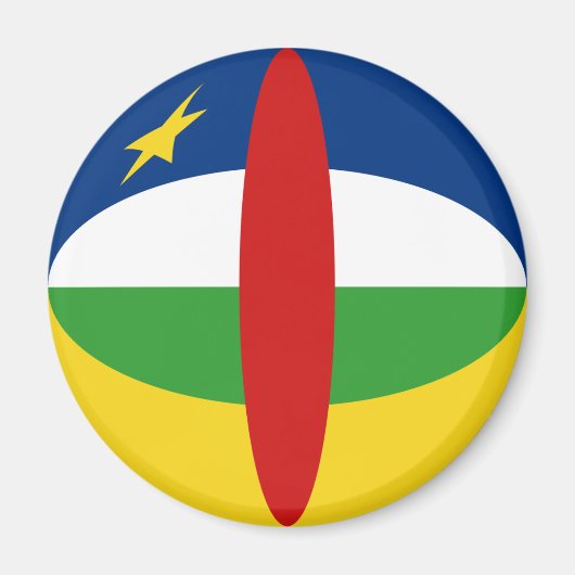 Centrafrique Fisheye Vlagmagneet Magneet (Voorkant)