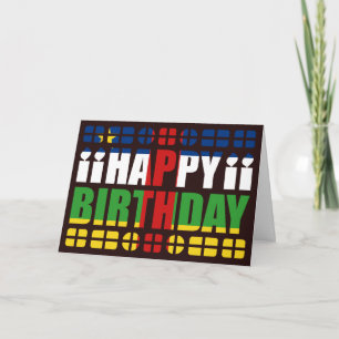 Centrafrique Flag Birthday Card Kaart