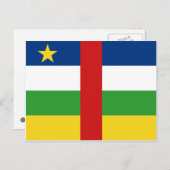Centrafrique Flag Briefkaart (Voorkant / Achterkant)