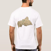 Centrafrique Flag en Map T-Shirt (Achterkant)