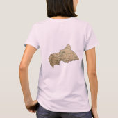 Centrafrique Flag + Map + Tekst T-Shirt (Achterkant)