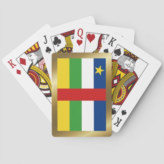 Centrafrique Flag Paring Cards Speelkaarten (Achterkant)