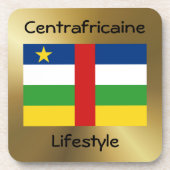 Centrafrique Flag+Text Onderzetter (Voorkant)