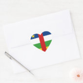 Centrafrique Hart Sticker met Vlag (Envelop)