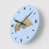 Centrafrique Map Clock Ronde Klok (Hoek)