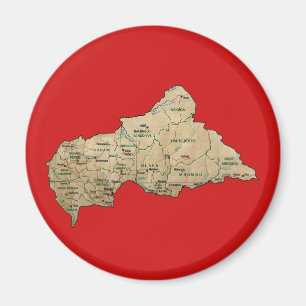 Centrafrique Map Magnet