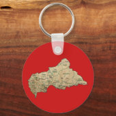 Centrafrique Map Sleutelhanger (Voorkant)