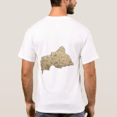 Centrafrique Vlag + Kaart + Tekst T-Shirt (Achterkant)