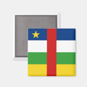 Centrafrique Vlag Magneet (Voorkant / Achterkant)