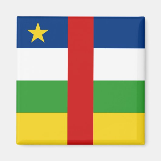 Centrafrique Vlag Magneet (Voorkant)