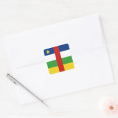 Centrafrique Vlag Sticker (Envelop)