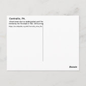Centrailia PA, FD Briefkaart (Achterkant)