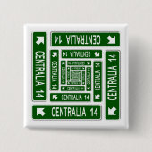 Centrailia PA Vierkante Button 5,1 Cm (Voorkant)
