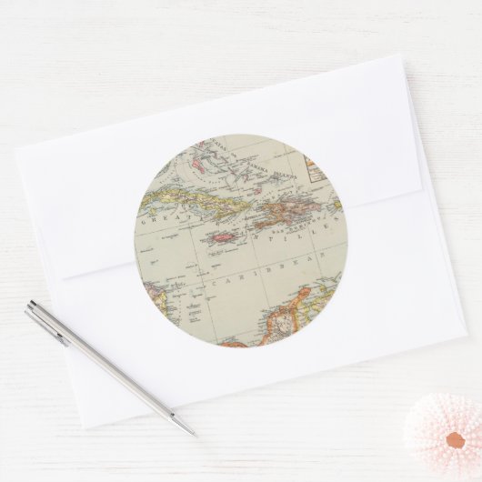 Central America 2 Ronde Sticker (Envelop)