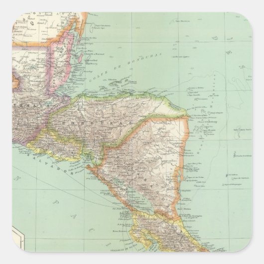 Central America 4 Vierkante Sticker (Voorkant)