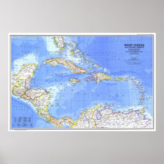 " Central America & West Indies: 1981 - Gedetaille Poster (Voorkant)