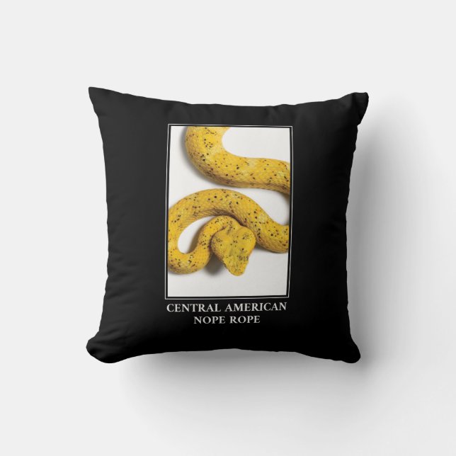 Central American Nope Rope - Viper Snake Danger Kussen (Voorkant)