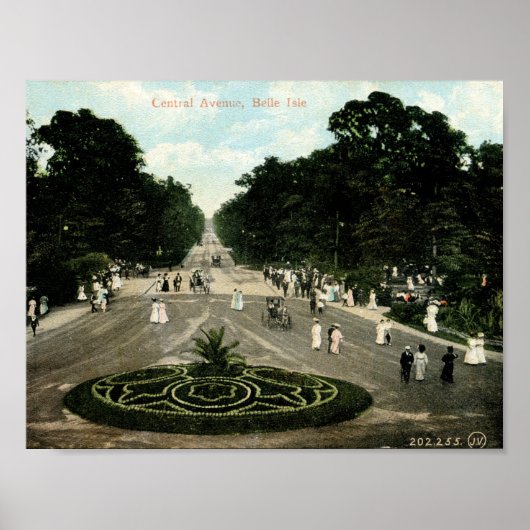 Central Ave., Belle Isle, Detroit  Poster (Voorkant)