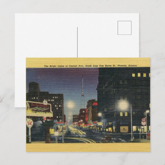  Central Avenue Phoenix Arizona Briefkaart (Voorkant / Achterkant)