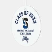 Central Bucks South Kerstversiering Metalen Ornament (Voorkant links)