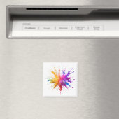 Central Burst of Vibrant Colorful Powders Magneet (Insitu (Vaatwasser))