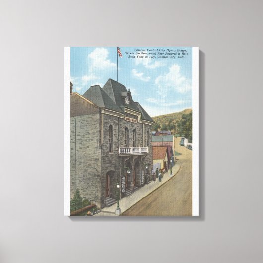 Central City, Colorado - City Opera House Canvas Afdruk (Voorkant)