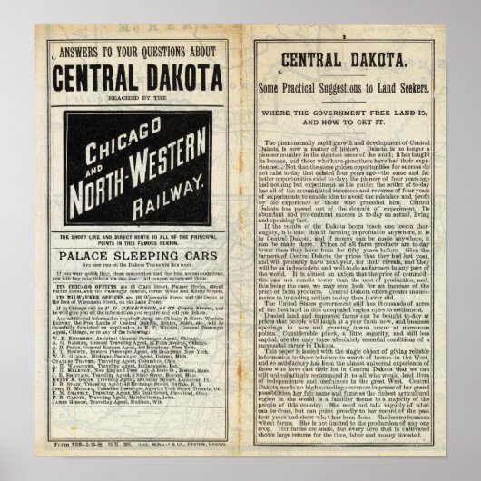 Central Dakota Poster (Voorkant)