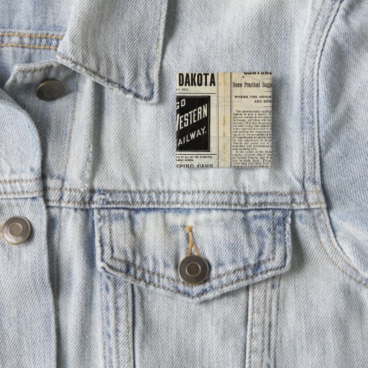 Central Dakota Vierkante Button 5,1 Cm (In situ)