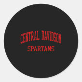 Central Davidson High School Hs Lexington Nc Vinta Ronde Sticker (Voorkant)