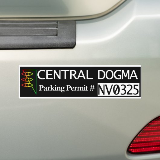 Central Dogma Parking Permit Bumpersticker (Op auto)