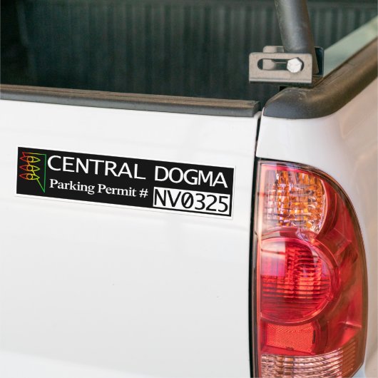 Central Dogma Parking Permit Bumpersticker (Op Truck)