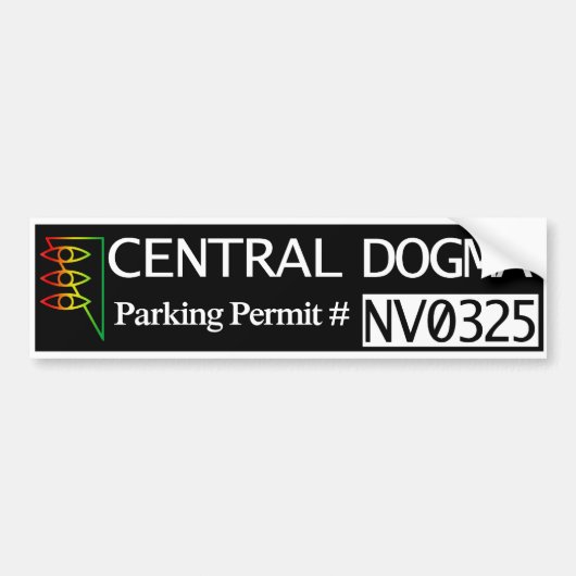 Central Dogma Parking Permit Bumpersticker (Voorkant)