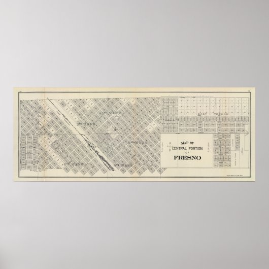 Central Fresno, Californië Poster (Voorkant)