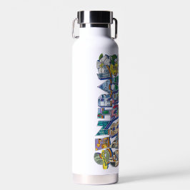 Central Gardens Muurschildering Waterfles