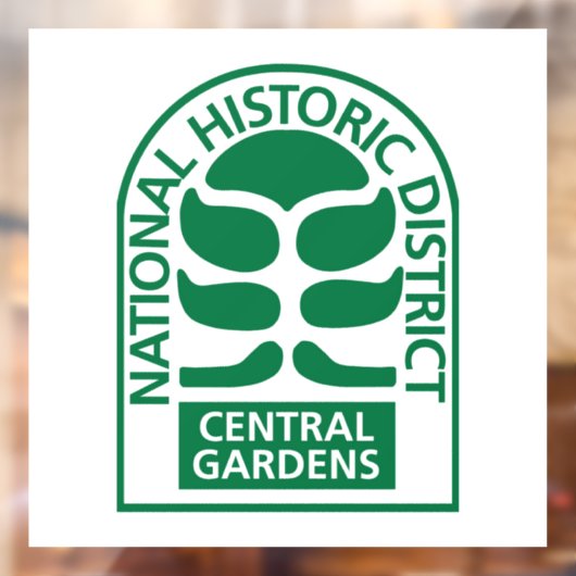 Central Gardens Window Decal (Vel 2)