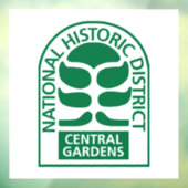 Central Gardens Window Decal (Vel 3)