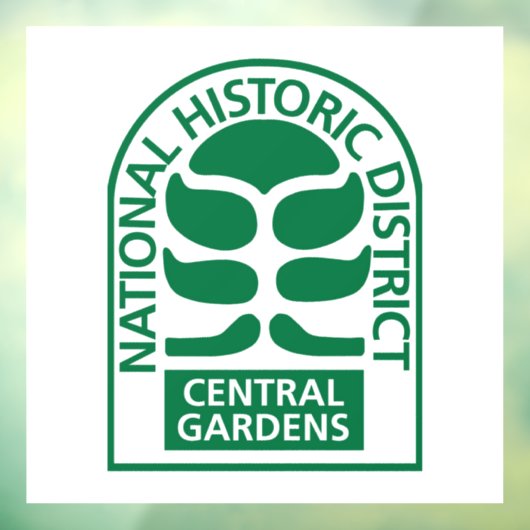 Central Gardens Window Decal (Vel 3)