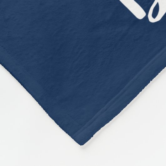 Central Golden Anchor Navy Blue Nautical Fleece Deken (Hoek)