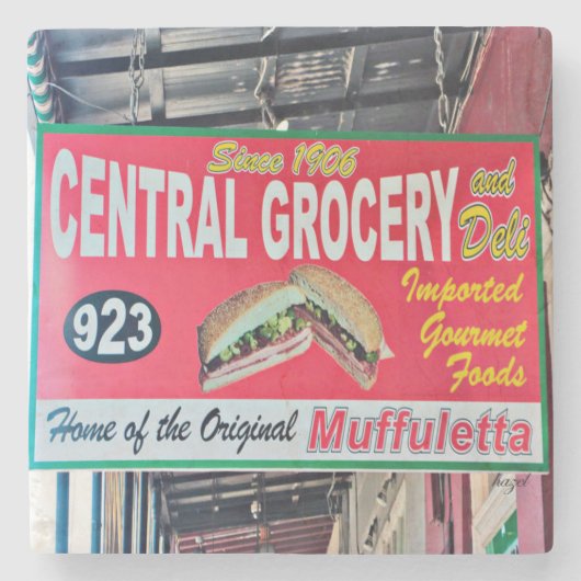 Central Grocery Store, New Orleans Stenen Onderzetter (Voorkant)