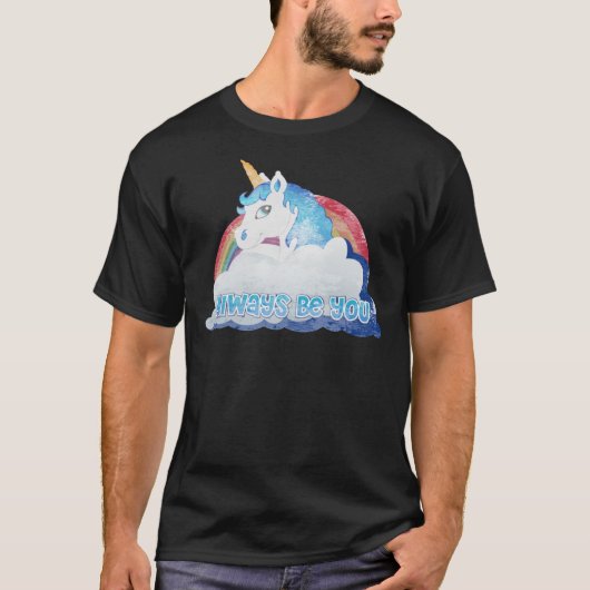 Central Intelligence - Unicorn (Faded als gedragen T-shirt (Voorkant)
