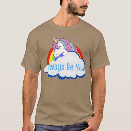 Central Intelligence Unicorn Rainbow Cloud friend T-shirt (Voorkant)