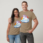 Central Intelligence Unicorn Rainbow Cloud friend T-shirt (Unisex)
