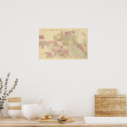 Central Omaha, Nebraska Poster (Keuken)