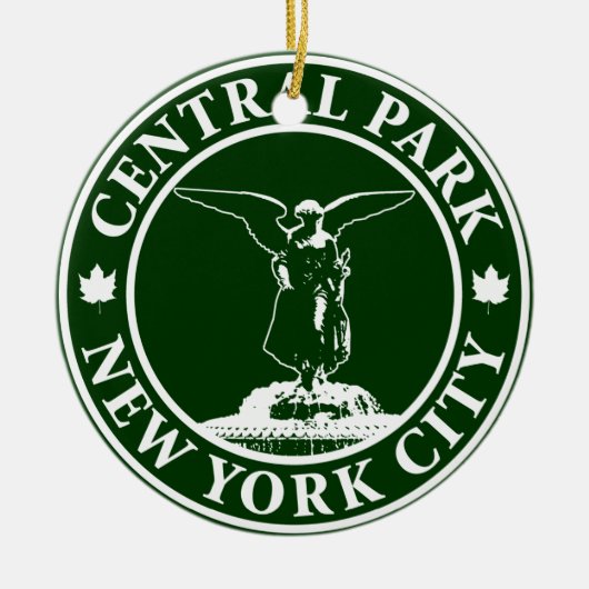 Central Park Angel Keramisch Ornament (Voorkant)