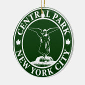 Central Park Angel Keramisch Ornament (Links)