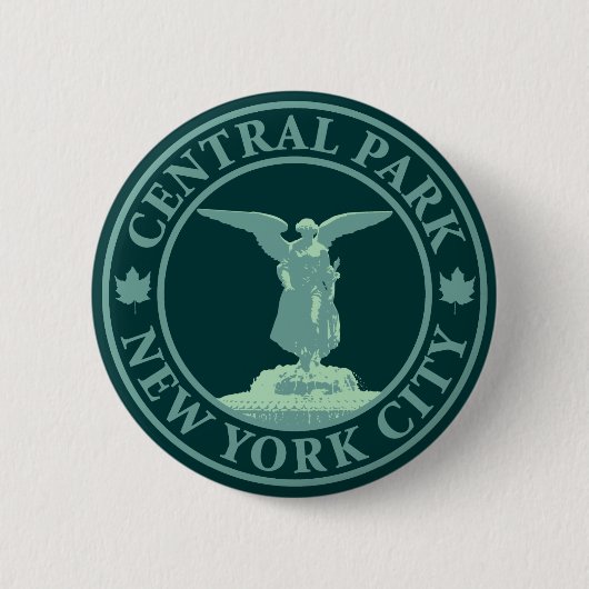 Central Park Angel Ronde Button 5,7 Cm (Voorkant)