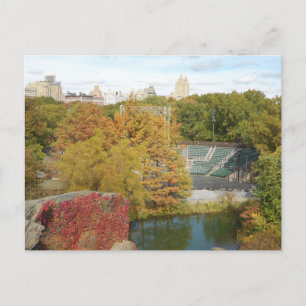 Central Park Autumn Delacorte Theater NYC New York Briefkaart